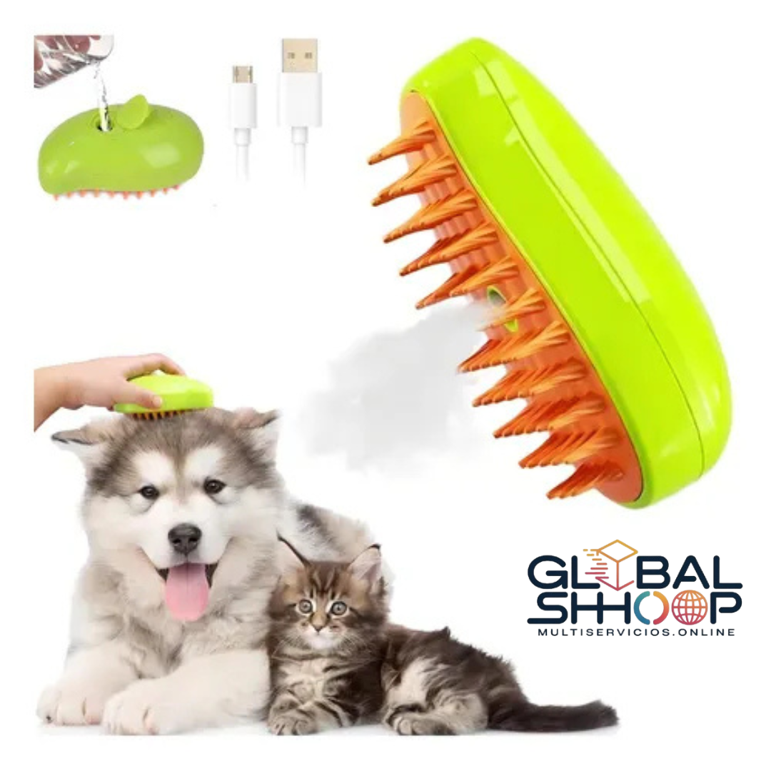 Cepillo de  Vapor 3 en 1 para Mascotas